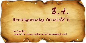 Brestyenszky Arszlán névjegykártya